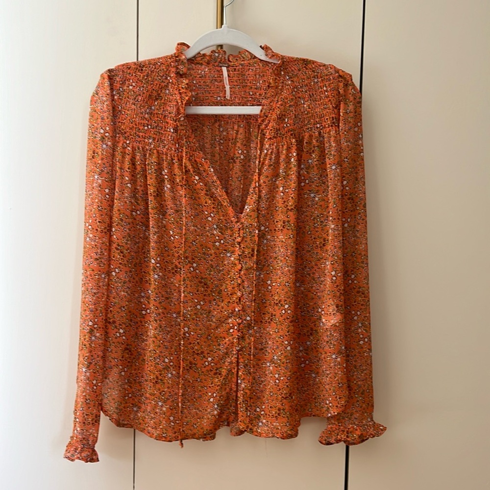 Free People Sheer Blouse